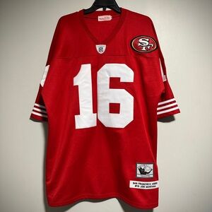 Mitchell & Ness Red San Francisco 49ers Throwback Jersey Patch